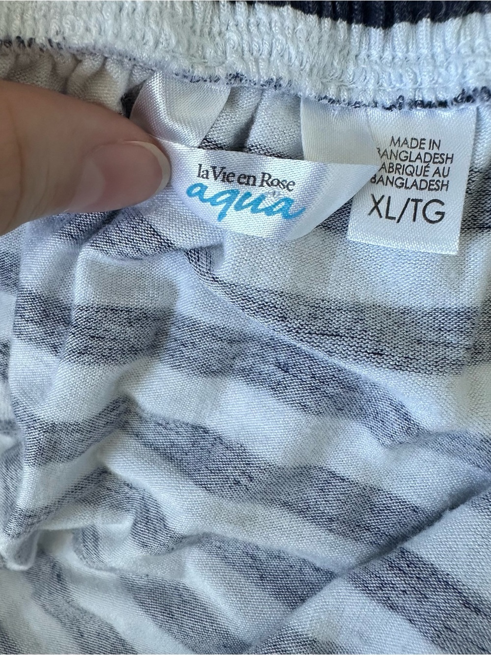 La vie en rose aqua Navy and White Striped Strapless Sundress / beach cover up - Picture 5 of 6